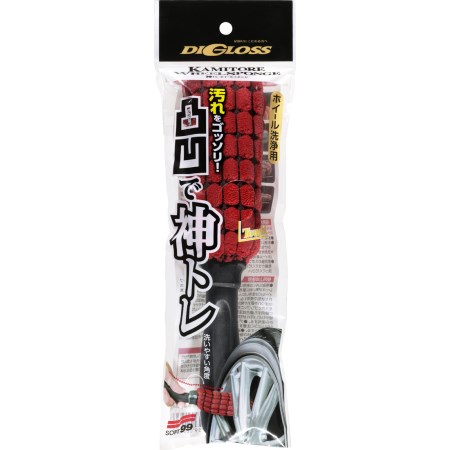 超極細繊維と凸凹形状パターンの組み合わせにより汚れをしっかり落とすホイールの広い面も狭いスキマもしっかり洗えるへたりにくく、クッション性の高い高弾力ウレタンスポンジを採用ホイール洗いに最適な角度と疲れを感じさせない高強度グリップ 【仕様】●内容量：1本 【ソフト99 SOFT99 ホイール洗浄 汚れ 洗車 足回り スポーク 細かい箇所 隙間 ナット穴】