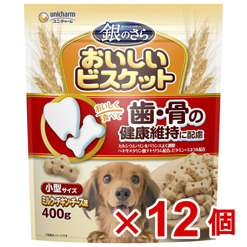 【ケース販売】銀のさらおいしいビスケット歯・骨の健康小型サイズ400g×12個