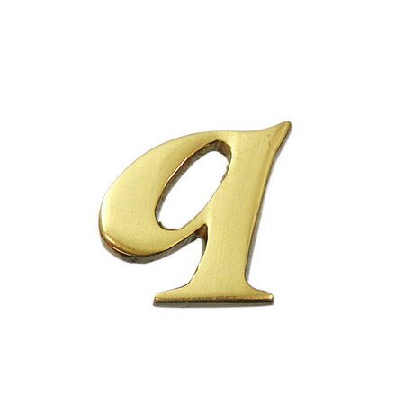 【ポスト投函対応】真鍮ゴールド文字 小文字q QS20-Q