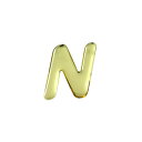 ゴールドメタル文字 N GM35-N