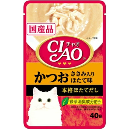 CIAOパウチ かつお ささみ入り ほた