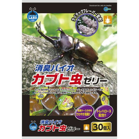 消臭バイオカブト虫ゼリー 16g×30個【マルカン ペット 昆虫 フード エサ】