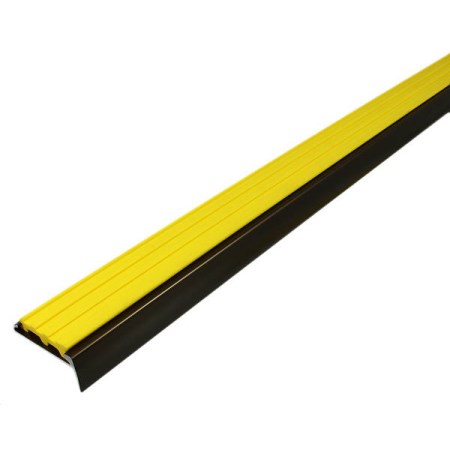 D112U-1m ノンスリップタイヤ付 イエロー 穴アキ D112U-1H-10【日中製作所 安全 滑り止め 滑り止め・段差 D112U-1H-10】