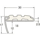 D100-1m ノンスリップタイヤ付 ダークブラウン 穴アキ D100-1H-2【日中製作所 安全 滑り止め 滑り止め・段差 D100-1H-2】 2