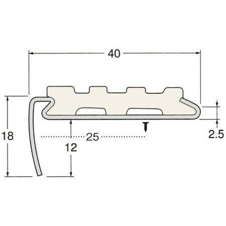 D105-1m ノンスリップタイヤ付 モスグリーン 穴アキ D105-1H-12【日中製作所 安全 滑り止め 滑り止め・段差 D105-1H-12】 2