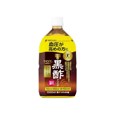 血圧が高めの方のための「特定保健用食品の黒酢ドリンク」です。1日分（100mlあたり）に食酢の主成分である酢酸750mgを含んでいます。国産黒酢を使用しています。【仕様】●内容量：1000ml●ケース販売●ケース入数：6本【ミツカン 飲料 ジュース ドリンク 黒酢】