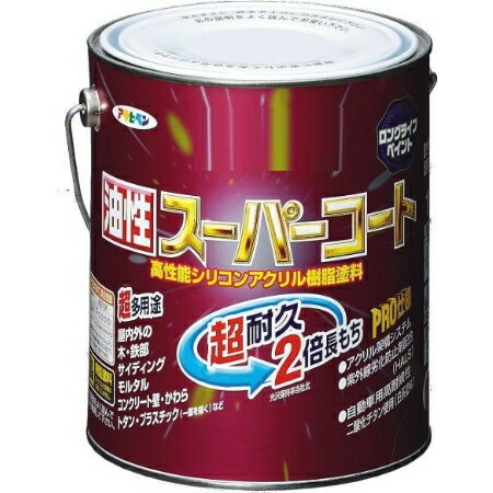 アサヒペン 油性スーパーコート 1.6L ソフトグレー