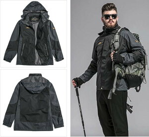 マウンテンパーカー 大きいサイズ メンズ登山用 アウトドア ジャケット ウィンドシェルジャケット 登山服 アウター 防風 防水 冬 ストレッチ フード付き 雨具 通勤 通学 単品 釣り インナー取り外し可能 五色展開