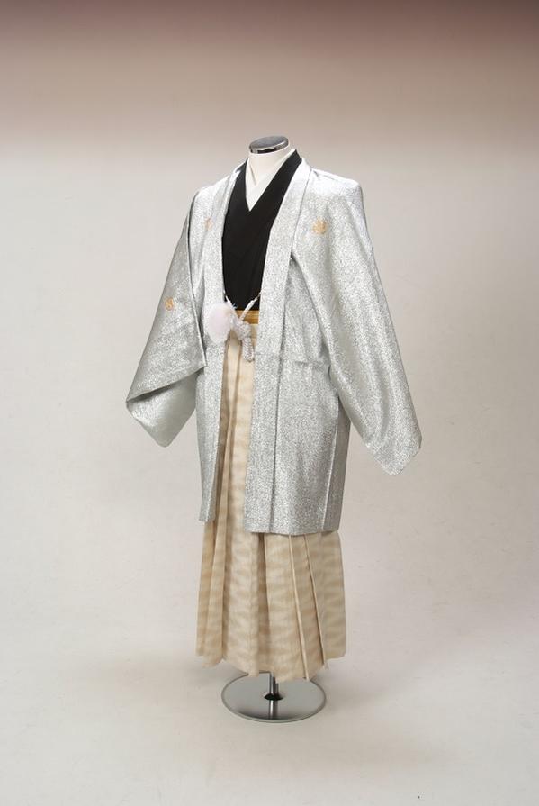 銀と金・紋付袴レンタル・着物レンタル・紋付き・紋服レンタル・男物羽織袴・結婚式・新郎衣裳・成人式・卒業式・往復送料無料・フルセット