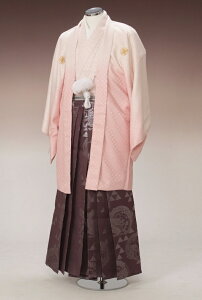 【レンタル】NO109【紋付袴レンタル】【白ピンクぼかし:濃紫ドラゴン】【紋服レンタル】【羽織袴】【貸衣裳】【貸衣装】【結婚式】【成人式】【大学卒業式】【花婿】【神殿挙式】【白無垢・色打掛セットで割引有】【往復送料無料】【足袋までついたフルセット】安売り