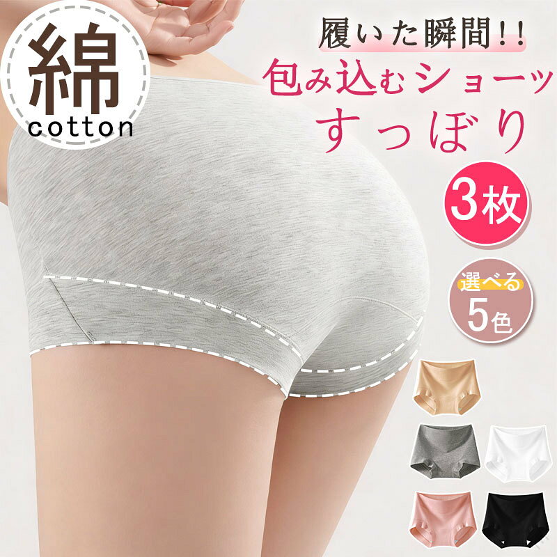 綿 コットン ショーツ ハイウエストショーツ レディースショーツ サニタリーショーツ サニタリー 温活美人ショーツ 女性 下着 深め 深履き お尻すっぽり 桃尻 深ばき 保温 冷え リノウ
