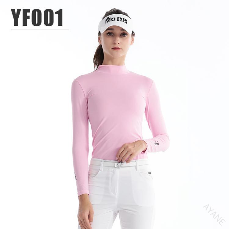 AYANEの白 ゴルフ 冷感 ゴルフ UVカット アンダーシャツ ゴルフ インナー 長袖 ゴルフ アンダーシャツ レディース インナーシャツ UVカット ハイネック ゴルフ テニス インナー スポーツ アンダ｜アングル2