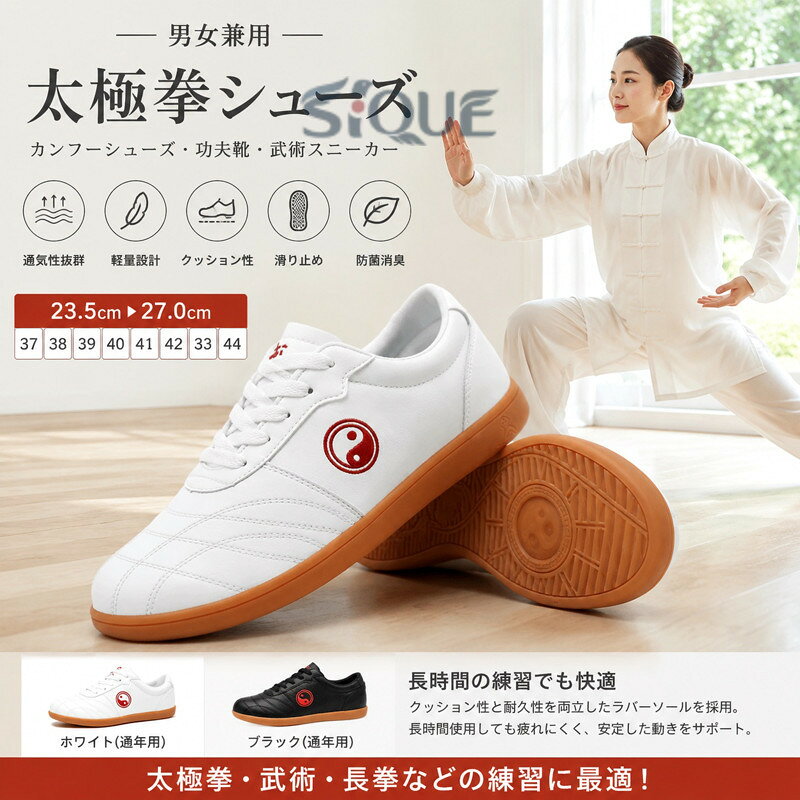 カンフーシューズ 功夫靴 太極拳シューズ 男女兼用 武術 スニーカー 夏 オールシーズン 23.5−27cm 長拳 滑り止め 靴 レースアップ 秋 春 練習用 体育館 室内運動 軽量 柔軟 トレーニング