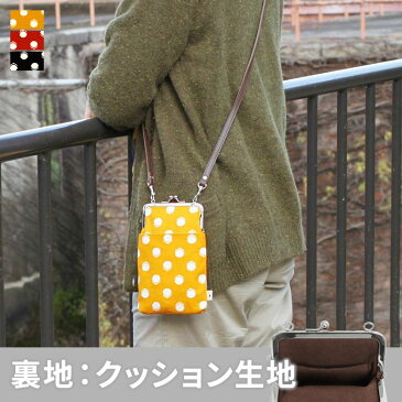 AYANOKOJI 【在庫商品】がま口ショルダーケース+(プラス)【帆布・がまドット大判】iPhone 6s Plus iPhone 6s iPhone 6 Plus iPhone 6 がまぐち ケース モバイル タバコ デジカメ 手作り スマホケース がま口 母の日