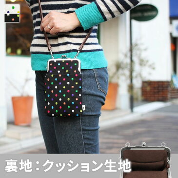 AYANOKOJI 【在庫商品】がま口ショルダーケース+(プラス)【帆布・がまドット】iPhone 6s Plus iPhone 6s iPhone 6 Plus iPhone 6 がまぐち ケース モバイル タバコ デジカメ 手作り スマホケース がま口 母の日