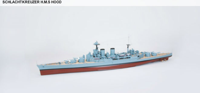 1/150 戦艦　H.M.Sフッド 塗装済完成品（WP SCHLACHTKREUZER H.M.S HOOD）　2096