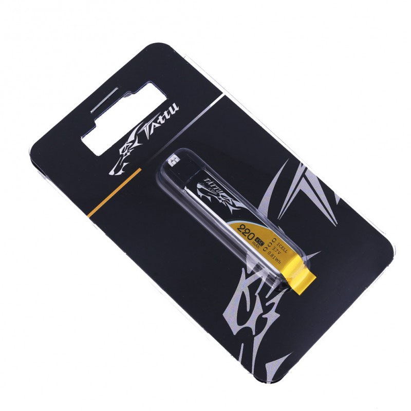 タトゥー/Tattu　リポバッテリー 3.7V 220mAh 45C Blade Inductrix FPV/Tiny Whoop用(Tattu 220mAh 3.7V 45C 1S1P Lipo Battery Pack with Eflite Stock Connector (1pcs)）TA-45C-220-1S1P-1pcs