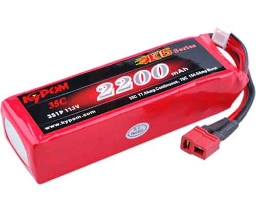 キーポン/Kypom Lipoバッテリー (11.1V 2200mah 35C 3S1P 23.0x34.0x103.0mm)