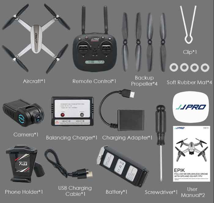 AYARDのJJRC/ジェイジェイアールシー EPIK X5 5GWiFi ドローン 6軸ジャイロ 1080Pカメラ Wifi FPV GPS 高度維持 RCクアドコプター｜アングル2