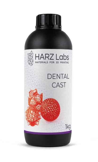 HARZLabs Dental用デンタルキャスト 500g LCD光造形 3Dプリンター用 (Anycubic FlashForge Phrozen Wanhaoその他のLCDベースのプリンター）