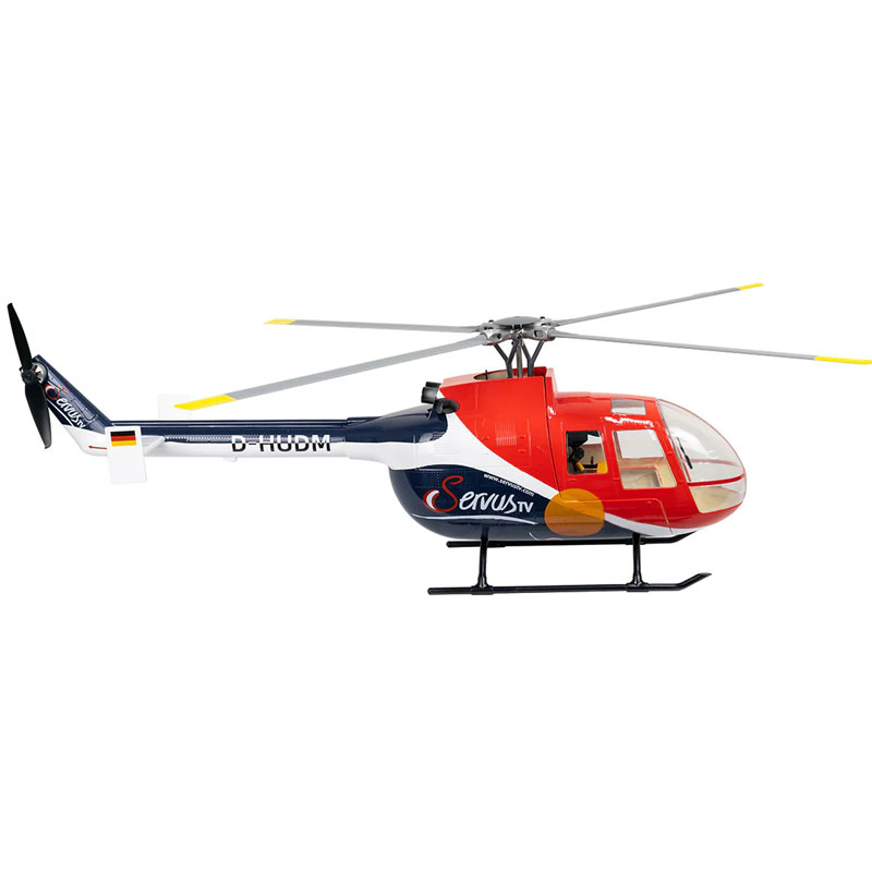 FLY WING（フライウイング）BO-105 ブルー・レッド塗装 6CH スケールヘリRTF　GPS高度保持ワンキーリターンAPP調整RCヘリコプターRTF・H1V2飛行制御システム