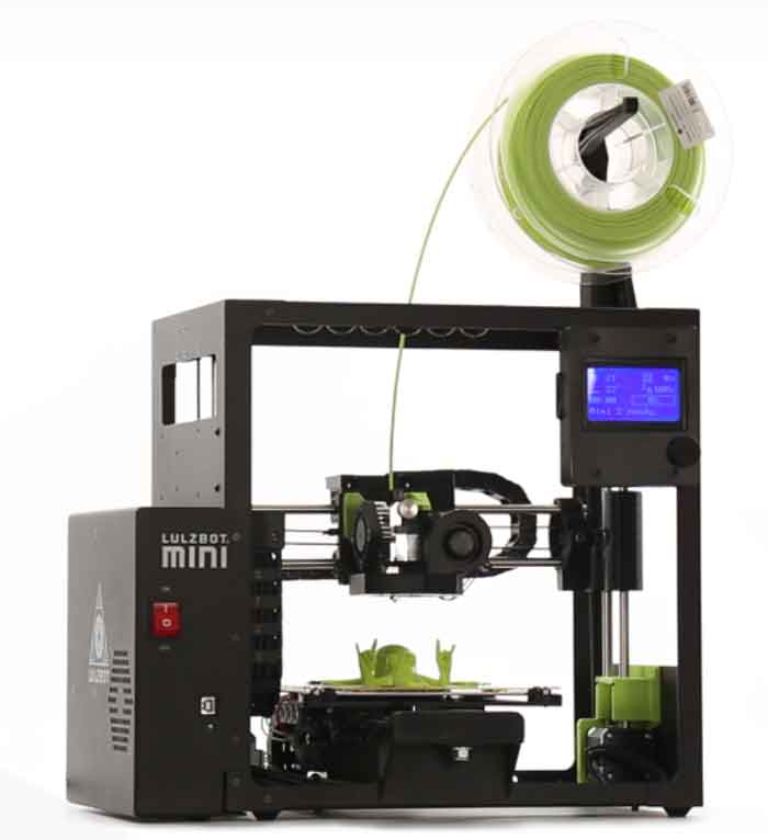 LulzBot/ラルズボット Mini 2 3Dプリンター業務用品質・160x160x180mm印刷サイズ・最大ホットエンド温度：290°C