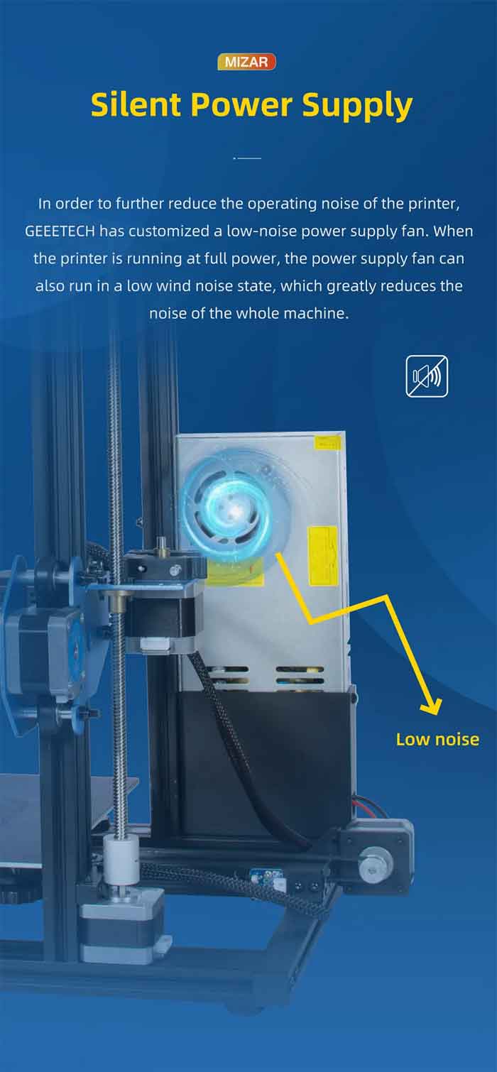 New GEEETECH Mizar 3D�ץ�󥿡� ������Ω�Ѥ�DIY���å� 220��220��260mm/TMC2208�Ų�/3.5������ե륫�顼���å������꡼�� ���Ż�������ǽ