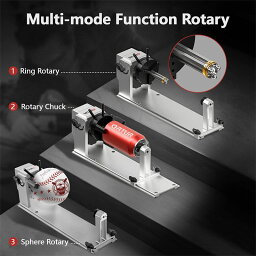 ORTUR/オルトゥール レーザー彫刻機用YRC1.0 Y軸ロータリーチャック 円筒形オブジェクト彫刻用