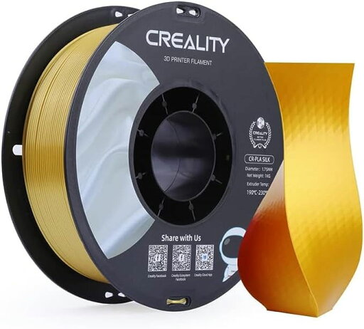 Creality 3D CRシルク フィラメント PLA フィラメント 1.75mm 1KG 金属光沢(ゴールド, Silk) Creality 3D CRシルク フィラメント PLA フィラメント 1.75mm 1KG 金属光沢(ゴールド, Silk)