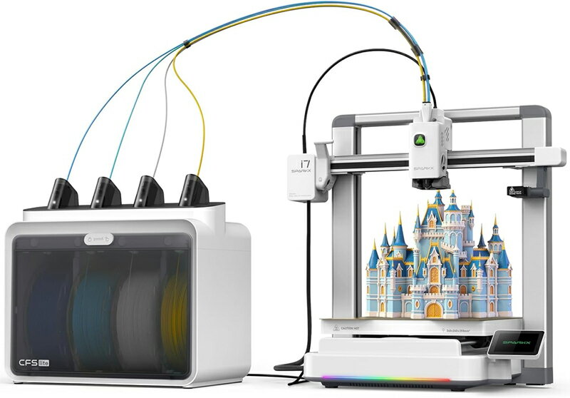 Creality SPARKX i7 Combo 3Dプリンター 多色印刷 AIカメラ搭載 自動レベリング 自動フィラメント供給 ダイレクトドライブ押出機 高速印刷 WiFi遠隔監視 大型造形 初心者向け 家庭用 造形サイズ260×260×255mm (i7-Color-Combo)