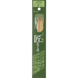 クロバー　「匠」5本針　短16cm ＜3号＞　54-353