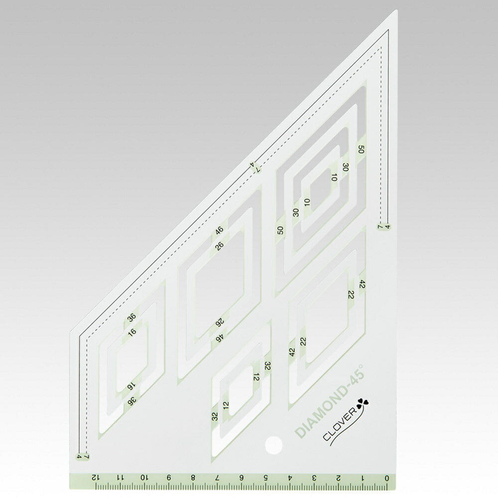 クロバー　ピーステンプレート＜ひし形 45°＞　57-997