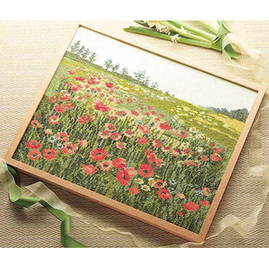 オリムパス　クロスステッチ　ししゅうキット　四季彩の詩　ポピーの咲く頃　7111