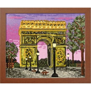 オリムパス　クロスステッチ　ししゅうキット　一度は訪れたい「世界の名所」　パリの凱旋門（フランス）　7439