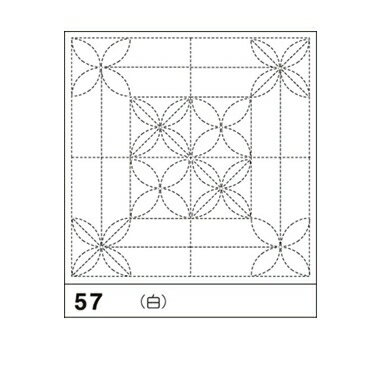 樂天商城 - オリムパス　刺し子花ふきん布パック（白） 花（はな）あそび　57