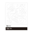 オリムパス 刺し子花ふきん布パック(白) かんざしと飾り櫛(かざりぐし) 86(3)