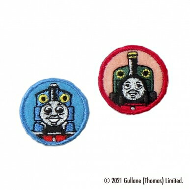 オリムパス きかんしゃトーマスワッペン C219トーマス＆エミリー　刺しゅうワッペン(シールアイロン両用)