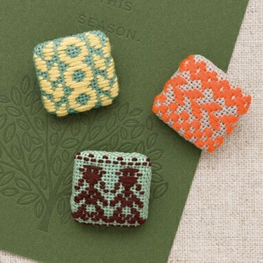 Rakuten - Olympus(オリムパス) 　こぎんキット　くるみボタン（ソフトグリーン・グレー）　フォークロア　こぎん68