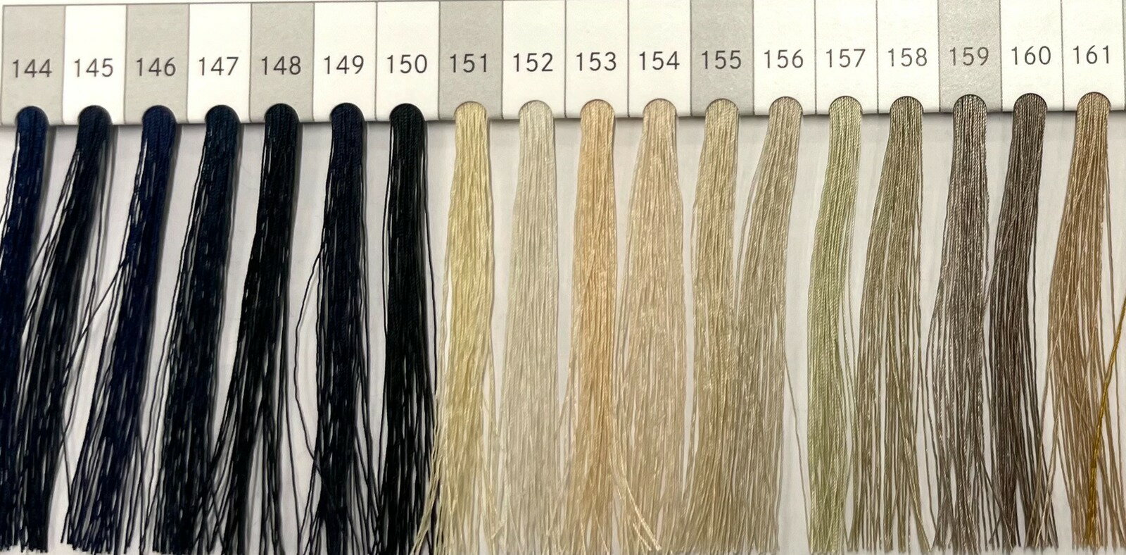 DARUMA(ダルマ)　LOFTY(ロフティ) 60番 200m (全200色)144,145,146,147,148,149,150,151,152,153,154,155,156,157,158,159,160,161(濃青ベージュ系)　|　小巻　ミシン糸　　シャッペスパン　家庭用　横田　60 ダルマロフティ