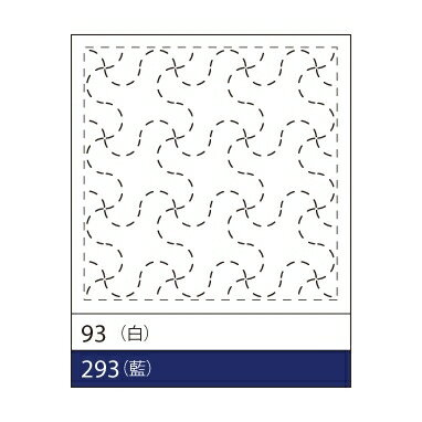 Rakuten - オリムパス　みんなできちゃうシリーズ　刺し子花ふきん布パック（藍） 　千鳥つなぎ　293