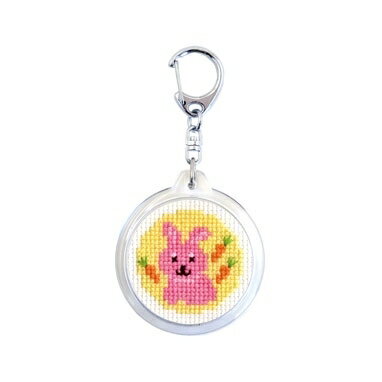 オリムパス　ラウンドキー・リング刺しゅうキット 　うさぎ　KS-147