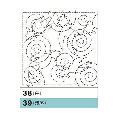 Olympus（オリムパス）刺し子花ふきん布パック（白）納涼きんぎょ 38