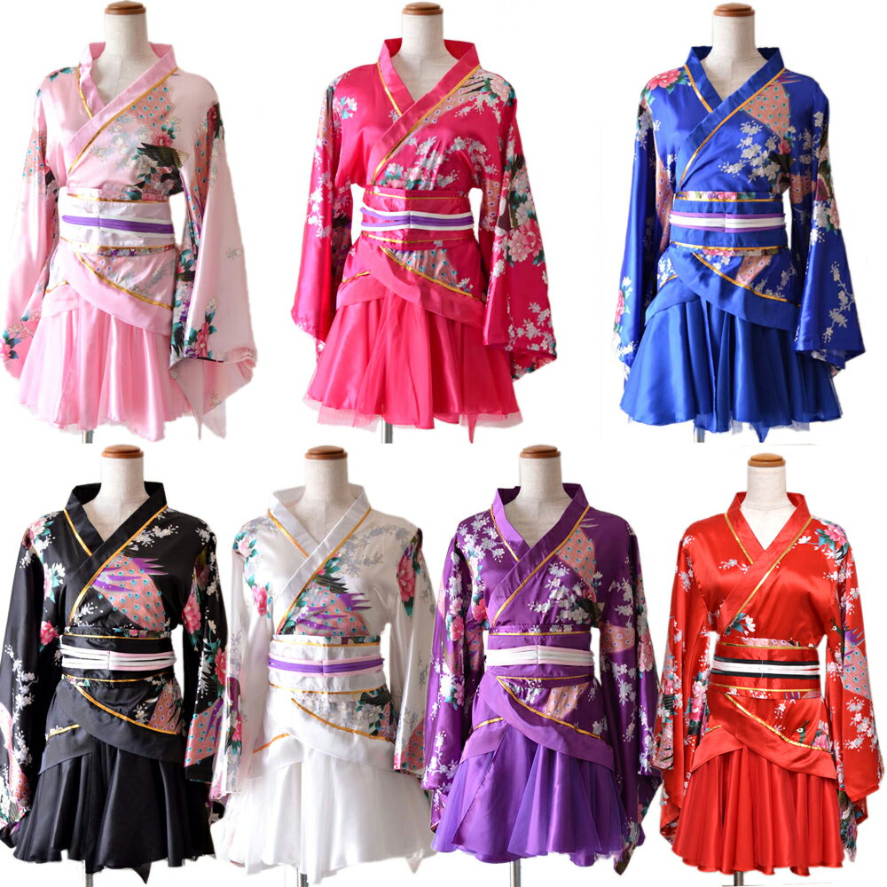 よさこい 和柄ドレス 【cwa0670】0670サテン和柄ミニ着物ドレス 和柄 よさこい 花魁 コスプレ キャバドレス ミニ 花魁 着物ドレス 着物風 よさこい...