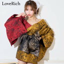 1376和柄 花柄 オフショル ミニ 豪華 帯 リボン 花魁 着物 ドレス コスプレ イベント ハロウィン