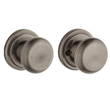 クイックセット（Kwikset)社 ハンコックアンティークニッケル色　ドアノブ　トイレ錠　空錠　シリンダー錠ドア厚30mm対応選択可能