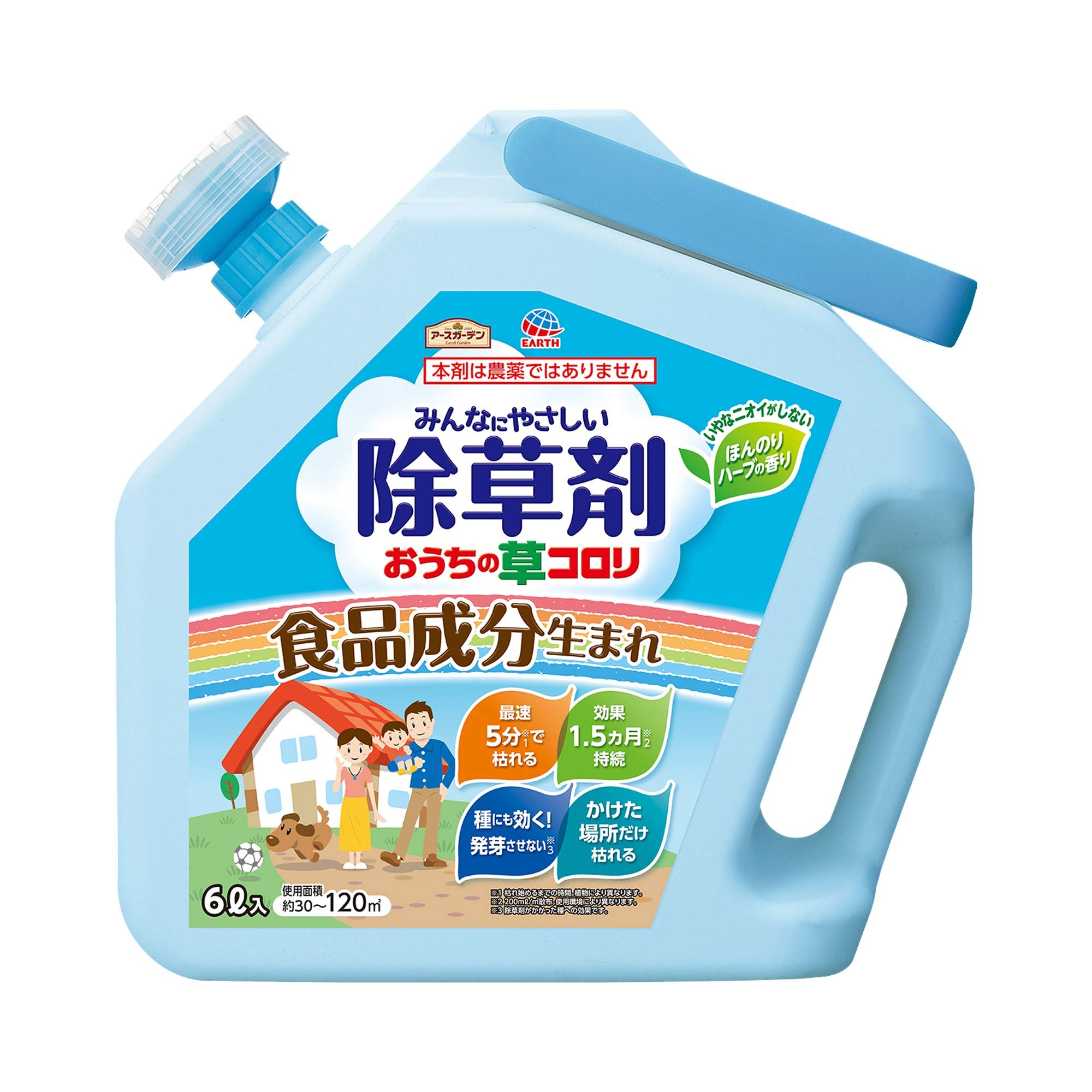 アースガーデン 除草剤 おうちの草コロリ 6L ガーデニング ジョウロヘッド シャワータイプ 家庭用 園芸 雑草 除去 除草剤 安全 環境に優しい 効果的 草取り 雑草対策 草抜き 土壌改良 園芸用品 肥料 散布器 お手入れ 簡単 害虫駆除