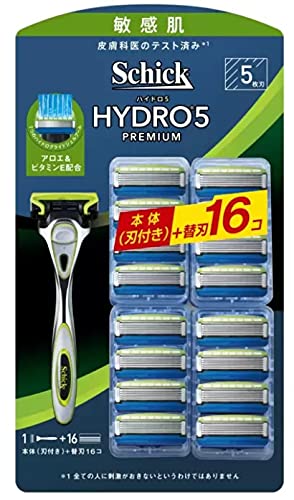 Schick 5枚刃 ハイドロ5 プレミアム 敏感肌用 本体+替刃16P 2個アソート 楽天市場 メンズ剃刀 高品質 ..