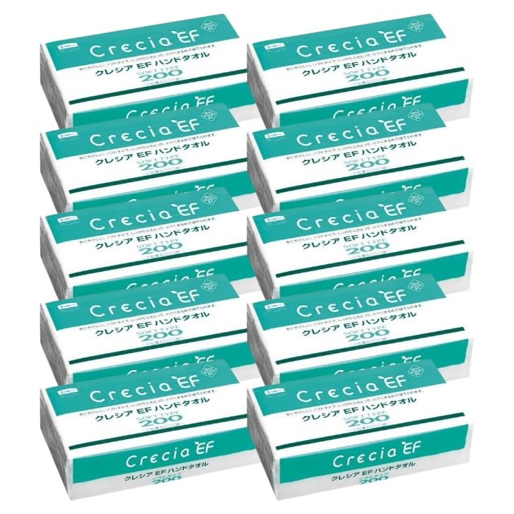 【クレシア ペーパータオル】日本製紙 業務用 400枚入り(200組) ソフトタイプ 大容量 使い捨て 吸水 速..