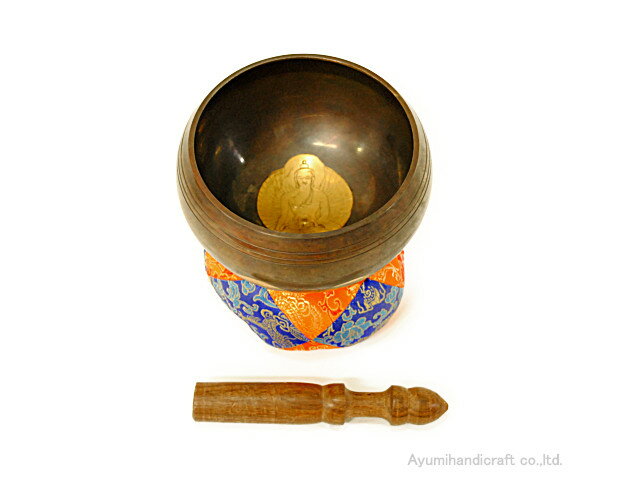 チベット密教法具シンギングボウル・ドニパトロ（bw012・口径約15.5cm 高さ約9cm）