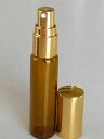スプレーボトル アルコール対応 遮光 ガラス容器 10ml ゴールドキャップ 1本 香水 アロマ 香油 瓶 ビン 遮光瓶